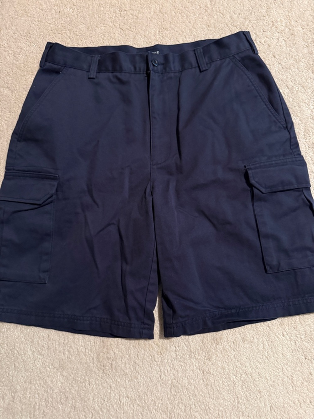 Lands' End Navy Cargo Shorts